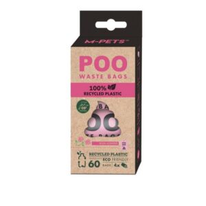 Poo 100% Recycled Dışkı Poşeti Gül Kokulu 4x15 Yaprak