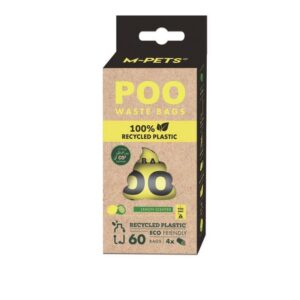 Poo 100% Recycled Dışkı Poşeti Limon Kokulu 4x15 Yaprak