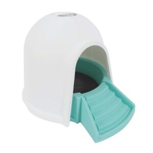 M-Pets Igloo 2In1 Kedi Tuvaleti/Kedi Evi White/Blue