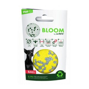 M-Pets Bloom Ball Oyuncak Topu Parçalanmaz Yellow/Gray