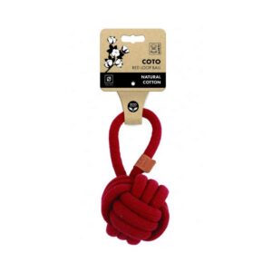 M-Pets Coto Red Loop Ball 8cm Çekmeli Örgü Top Oyuncak