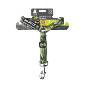 M-Pets Hiking 2IN1 Göğüs Tasması+Emniyet Kemerli Tasma Kamuflaj