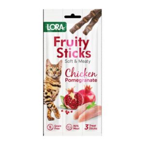 Proff Fruity Sticks Lora Tavuk Etli ve Narlı Kedi Ödülü 3x5 Gr lora