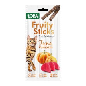 Proff Fruity Sticks Lora Ton Balığı ve Balkabaklı Kedi Ödülü 3x5 Gr lora