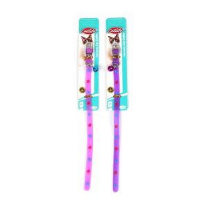 Catlife Pati Desenli Silikon Boyun Tasması Zilli Mix Color