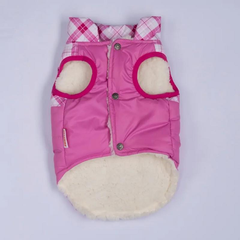 26106 Pembe Plaid Yelek M Beden - Görsel 3