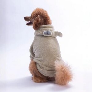 26735 Açık Bej LuccaTeddy Hoodie L Beden KPAW