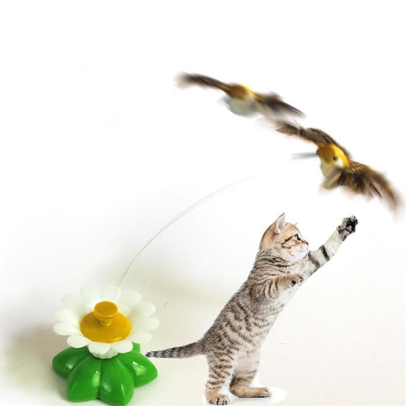 360 Derece Dönen Pilli Kuş Kedi Oyuncağı