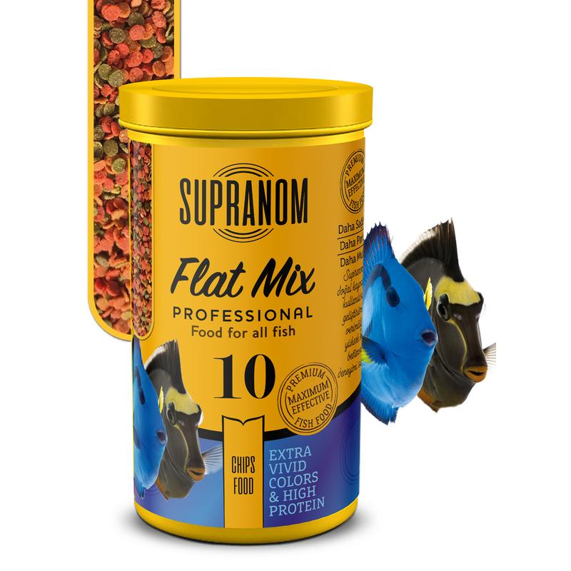 Tatlı Ve Tuzlu Su Balık Yemi Flat Mix Chips Food 250ml (10)