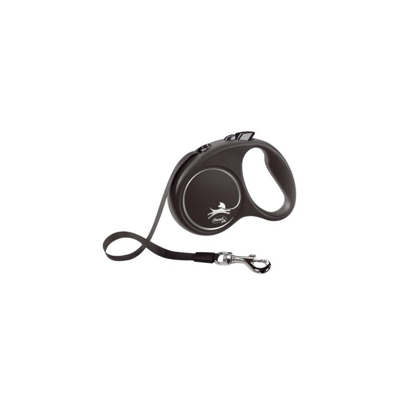 ADP-235-120002S Flexi Black Design Otomatik Şerit Gezdirme Kayışı 5 Metre Medium Siyah