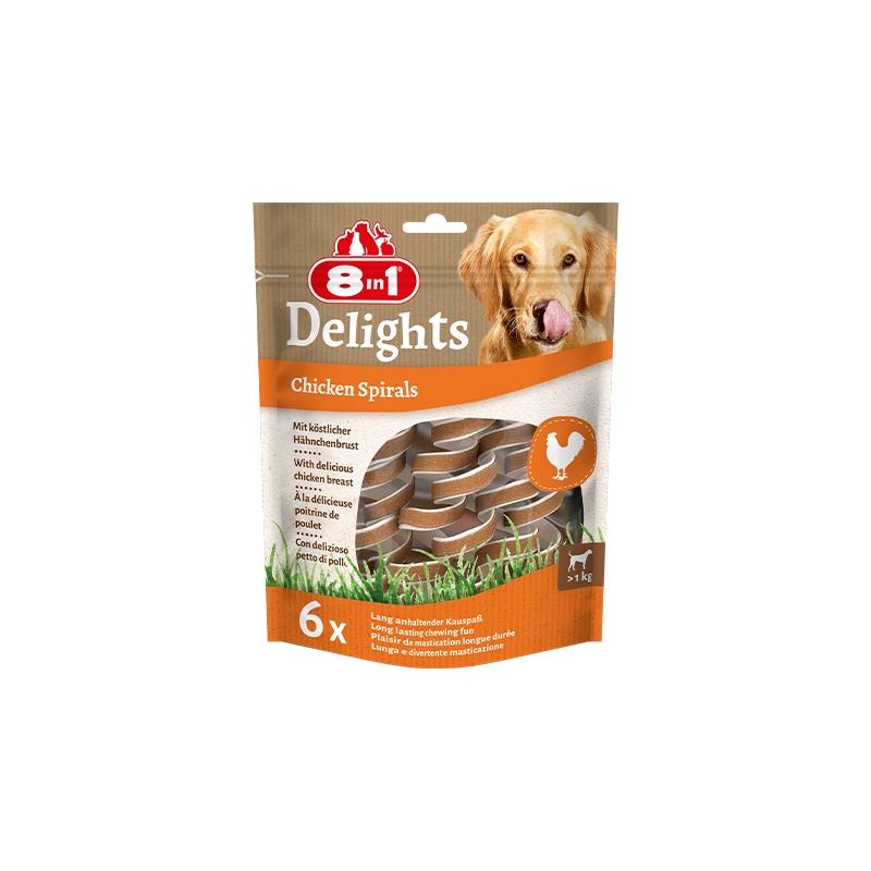 8In1 Delights Chicken Spirals Köpek Ödül Maması