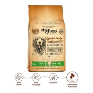 Az Tahıllı Kuzu Etli Orta Irklar İçin Köpek Maması 12kg