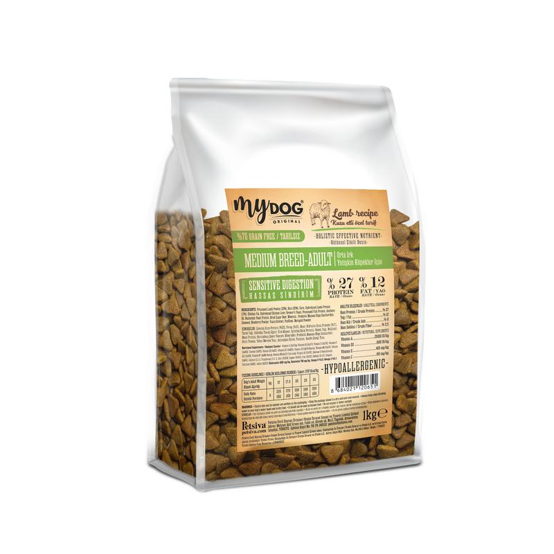 Az Tahıllı Kuzu Etli Orta Irklar İçin Köpek Maması 1kg - Görsel 2