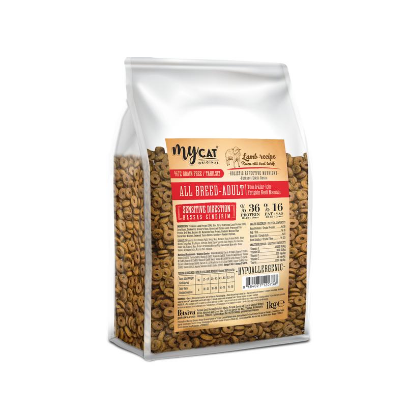 Az Tahıllı Kuzu Etli Yetişkin Kedi Maması 1kg - Görsel 2