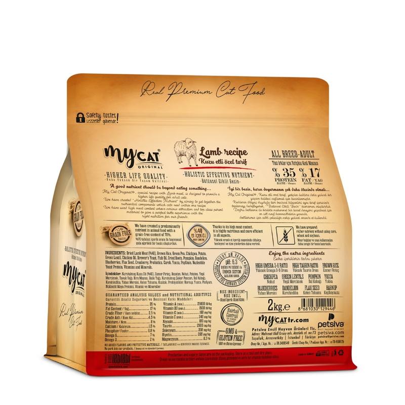 Az Tahıllı Kuzu Etli Yetişkin Kedi Maması 2kg - Görsel 3