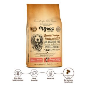 Az Tahıllı Somon Balıklı Büyük Irklar İçin Köpek Maması 12kg