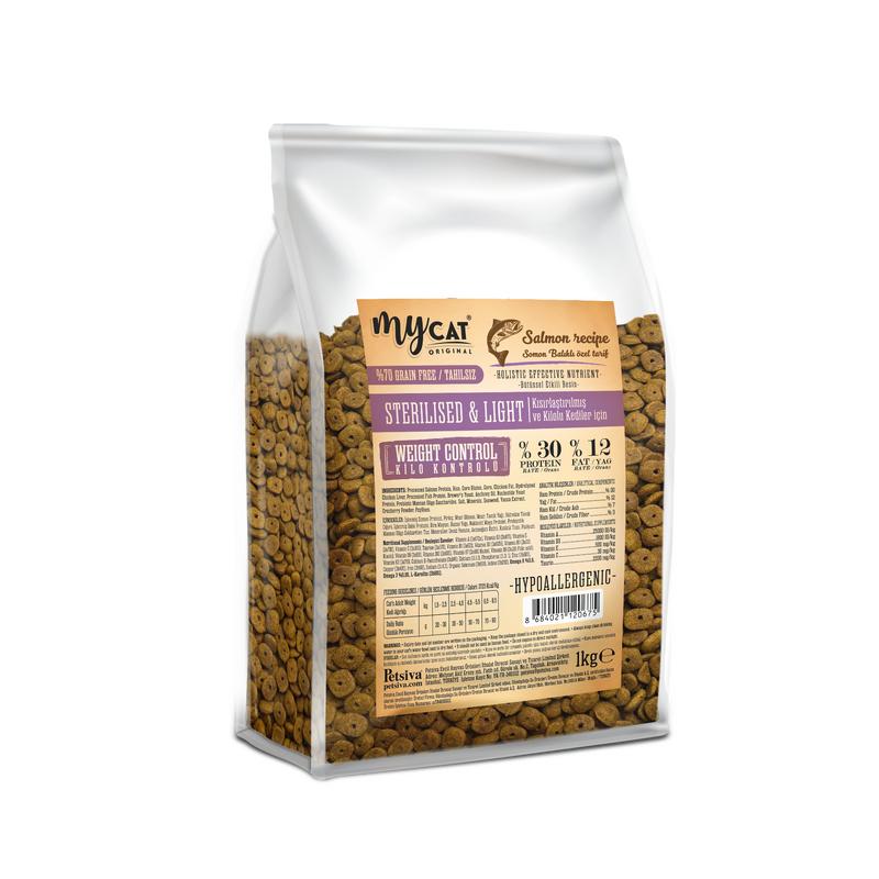 Az Tahıllı Somon Balıklı Diyet & Kısır Kedi Maması 1kg - Görsel 2
