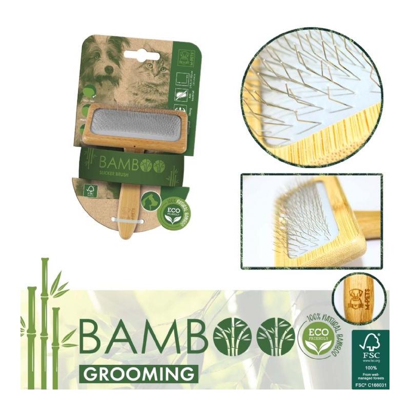 M-Pets Bamboo İnce Telli Fırça (M)