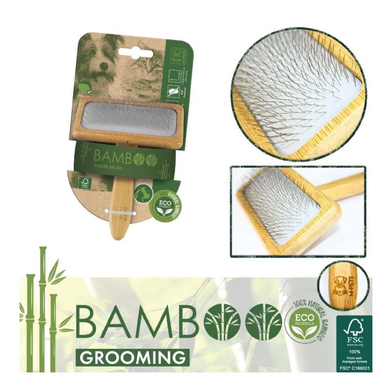 M-Pets Bamboo İnce Telli Fırça (L)