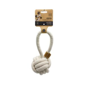 M-Pets Coto White Loop Ball 11cm Çekmeli Örgü Top Oyuncak