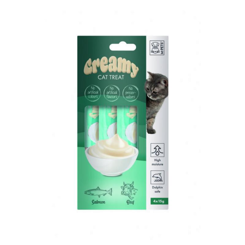 Creamy Somon Balıklı Biftekli Kedi Ödülü 4x15g