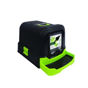 M-Pets Eco Rattan Kapalı Kedi Tuvaleti Black/Green