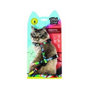 M-Pets Urban Style Freestyle Kedi Göğüs Tasması Set