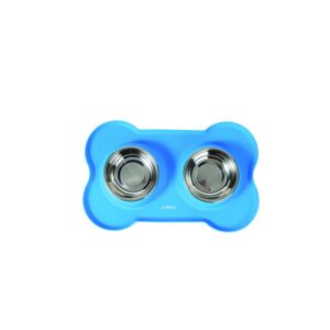 M-Pets Duet Silicone Mat Mama Kabı Blue 2X200ml