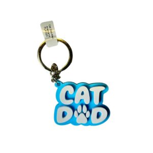 Cat Dad Mavi Anahtarlık