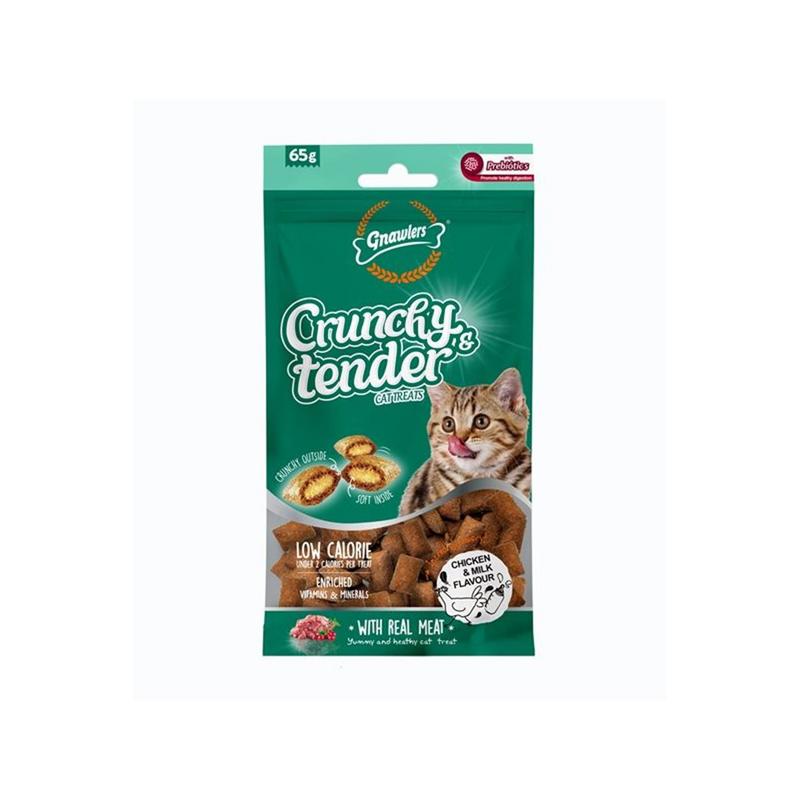 Crunchy Tavuklu ve Sütlü Prebiotik Destekli Kedi Ödül Maması 65gr