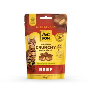 Crunchy İçi Dolgulu Ödül Bisküvisi Sığır etli 60gr