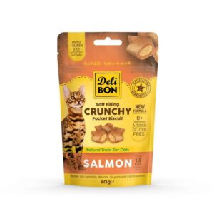 Crunchy İçi Dolgulu Ödül Bisküvisi Somonlu 60gr