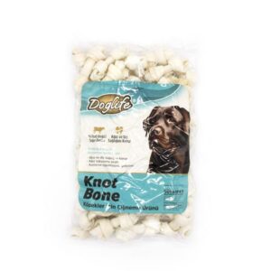 Doglife Düğümlü Kemik White 18-20gr/AD. 50Lİ