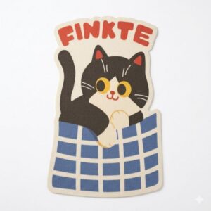 Duvara Yapışan Kedi Tırmalama Finkte Kedi