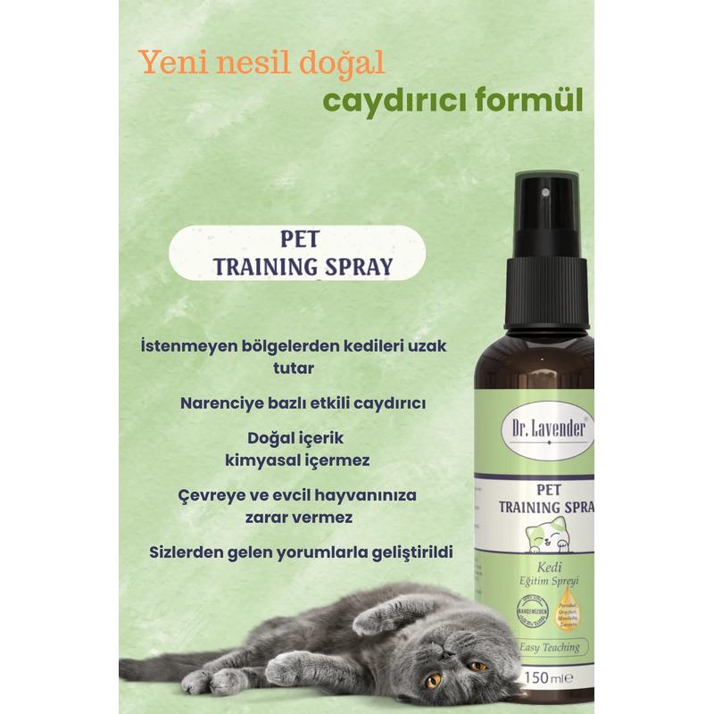 Kedi Uzaklaştırıcı Eğitim Spreyi Organik Bitkisel Yağlı Caydırıcı, Kovucu - Görsel 2