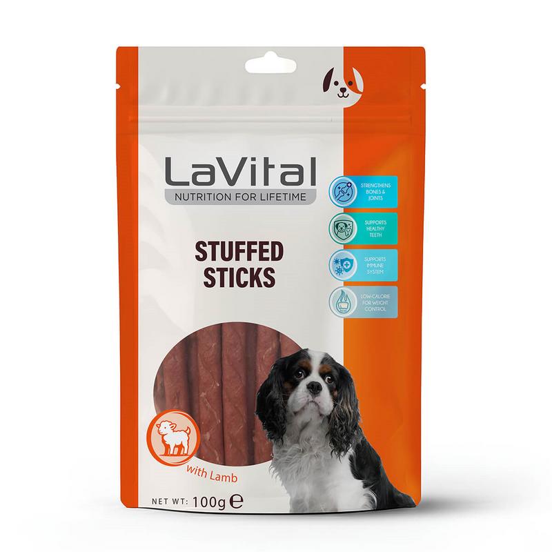 Kuzu Etli Ve Somonlu Yumuşak Çubuk Köpek Ödülü 100gr