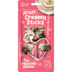 LORA Proff Cat Creamy Sticks, Mussels & Tuna 4X12