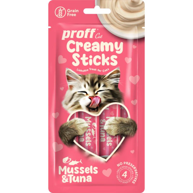 LORA Proff Cat Creamy Sticks, Mussels & Tuna 4X12