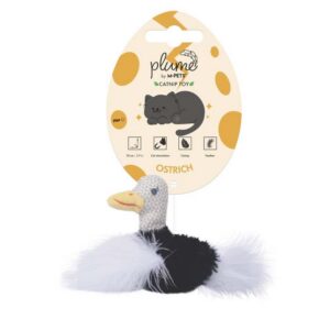 M-Pets Plume Ostrich Catnipli Kedi Oyuncağı White
