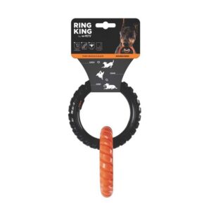M-Pets Ring King Köpek Oyuncağı Double Orange/Black