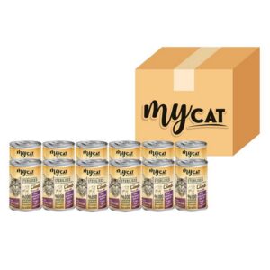 Kuzu Parça Etli Kısırlaştırılmış (Sterilised) Kedi Konservesi 12'Li (400gr)