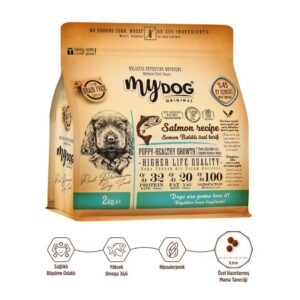 Az Tahıllı Somon Balıklı Yavru Köpek Maması 2kg