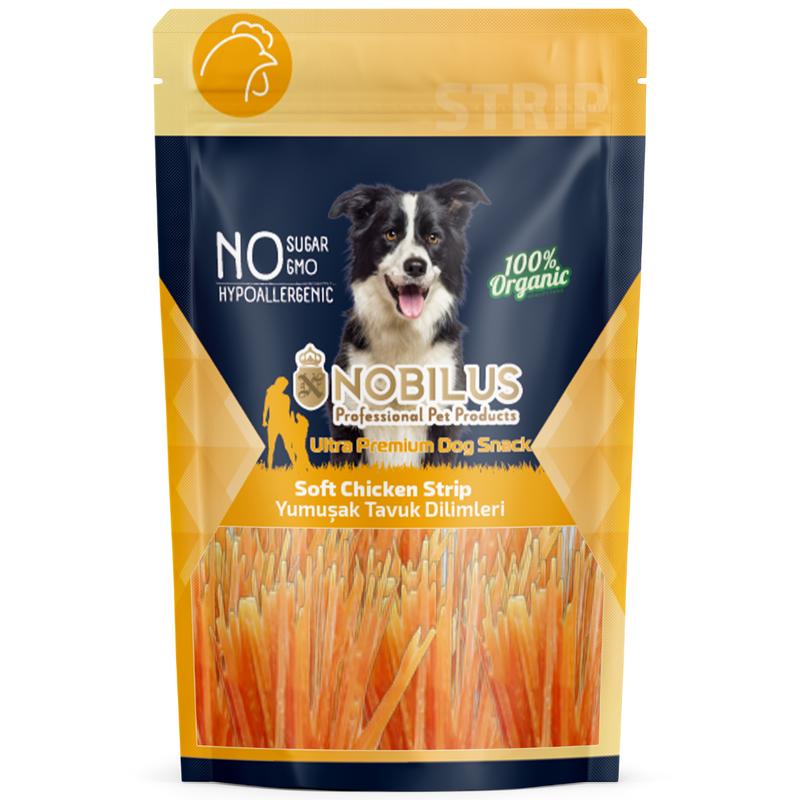 Nobilus Yumuşak Tavuk Dilimi Köpek Ödülü 80gr
