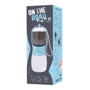 On The Road 2in1 Köpek Seyahat Suluğu 300 ML Mavi Renk