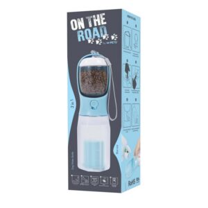 On The Road 3in1 Köpek Seyahat Suluğu 600 ML Mavi Renk