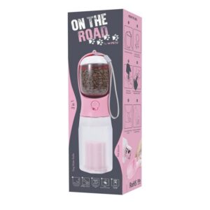On The Road 3in1 Köpek Seyahat Suluğu 600 ML Pembe Renk
