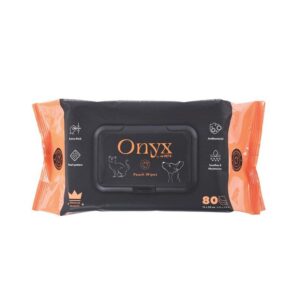 Onyx Şeftali Kokulu Kedi ve Köpekler İçin Temizleme Mendili 80'li