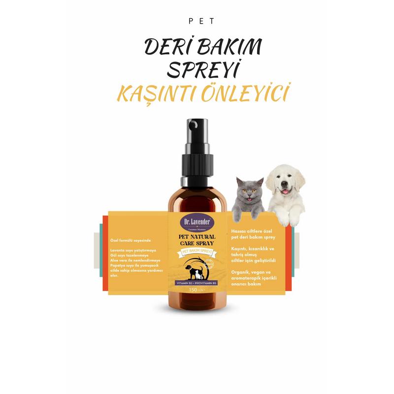 Pet Kaşıntı Önleyici Organik & Vegan & Aromaterapi Onarıcı Deri Bakım Spreyi - Görsel 2
