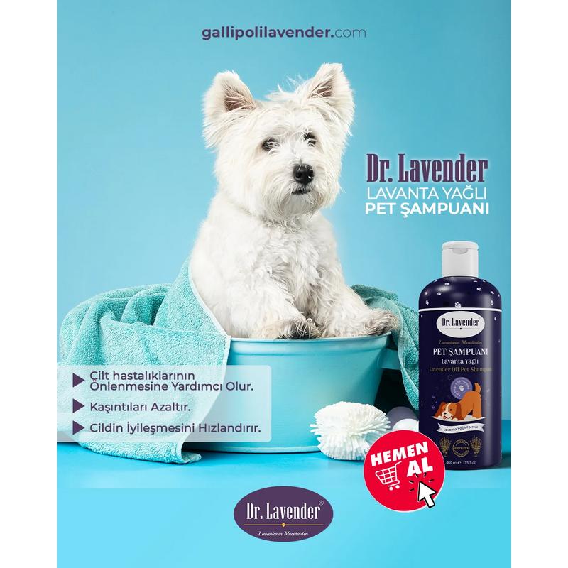 Pet Şampuanı Lavanta Yağlı (Köpek Şampuan) 400 ml. - Görsel 2