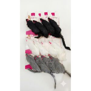 Pembe Kulaklı Peluş Kedi Oyuncak Fare